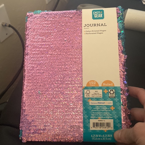 New Sparkling Journal Pink and Blue with white note book paper . - Picture 7 of 8